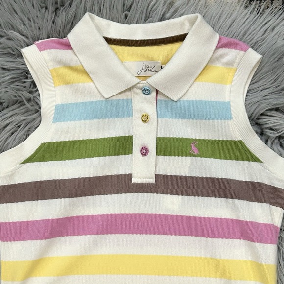 Little Joule Colorful Pastel Striped Polo Dress Size 9-10 NWT - Picture 2 of 4